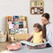 Costway 4-tier Kids Wooden Bookshelf Toddlers Book Rack with Deep Shelves Natural/White